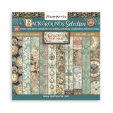 Stamperia 8X8 Backgrounds Paper Pad, Gardens of Time
