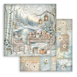 Stamperia 8X8 Paper Pad, White Christmas