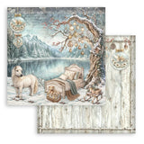 Stamperia 8X8 Paper Pad, White Christmas