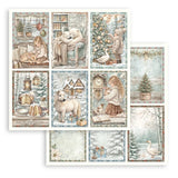 Stamperia 8X8 Paper Pad, White Christmas
