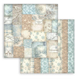 Stamperia 8X8 Backgrounds Paper Pad, White Christmas