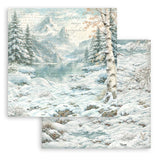 Stamperia 8X8 Backgrounds Paper Pad, White Christmas