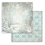 Stamperia 8X8 Backgrounds Paper Pad, White Christmas