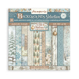 Stamperia 8X8 Backgrounds Paper Pad, White Christmas