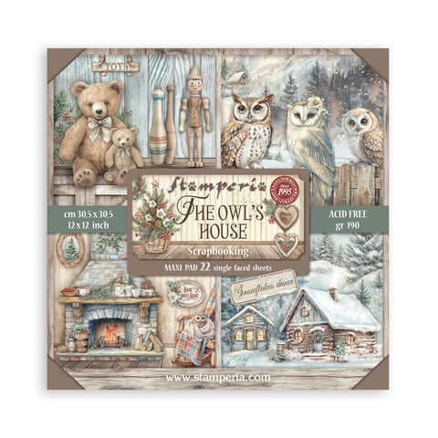 Stamperia 12X12 Maxi Paper Pad, The Owl's House