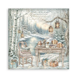 Stamperia 8X8 Maxi Paper Pad, White Christmas