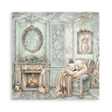 Stamperia 8X8 Maxi Paper Pad, White Christmas