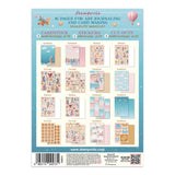 Stamperia Junk Journal Backgrounds + Stickers + Cut Outs, Candy Christmas