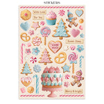 Stamperia Junk Journal Backgrounds + Stickers + Cut Outs, Candy Christmas