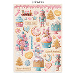 Stamperia Junk Journal Backgrounds + Stickers + Cut Outs, Candy Christmas