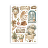 Stamperia A5 Washi Pad, White Christmas