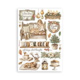 Stamperia A5 Washi Pad, White Christmas
