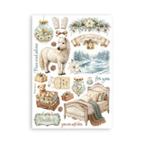 Stamperia A5 Washi Pad, White Christmas