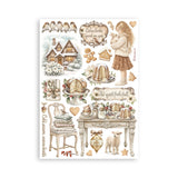 Stamperia A5 Washi Pad, White Christmas
