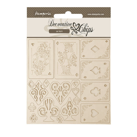 Stamperia Decorative Chips,Master of Magic - Playing Cards