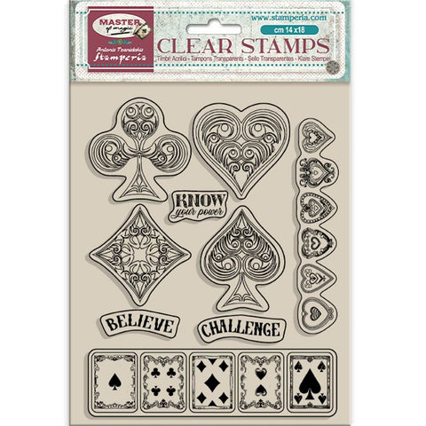 Stamperia Clear Stamps  Master of Magic - Playing Cards