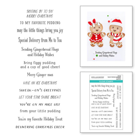 Spellbinders Dancin' Christmas Sentiments Clear Stamp Set from the Dancin' Christmas Collection