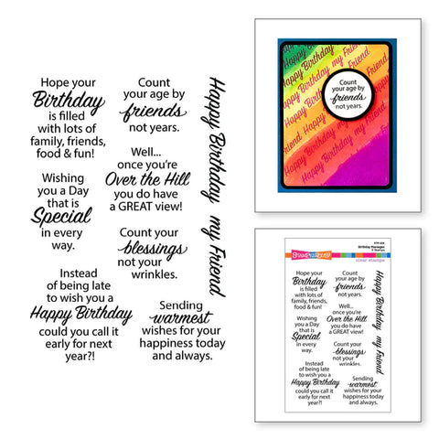 Stampendous - Clear Stamp Set Birthday Messages