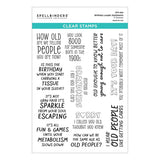 Spellbinders BIRTHDAY LAUGHS SENTIMENTS CLEAR STAMP SET