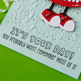 Spellbinders BIRTHDAY LAUGHS SENTIMENTS CLEAR STAMP SET