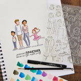 Spellbinders Illustrated Man Clear Stamp Set by Josh Griffiths Studio