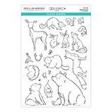 Spellbinders Wild Friends Clear Stamp Set by Josh Griffiths Studio