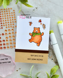 Pink & Main Autumn Bear stamps