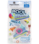 Paper House 3D Stickers 4.5"x8.5" Pool Party