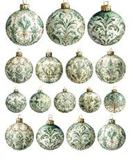Simply Stated - Golden Evergreen Ornaments Ephemera