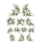 Simply Stated - Golden Evergreen Poinsettias Ephemera