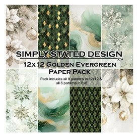 Simply Stated - Golden Evergreen 12x12 Paper Pack