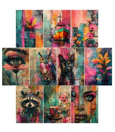 Simply Stated - Project Base Vibrant Collage Card