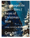 GenArt Album Collage Les visages de Noël bleu