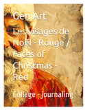 GenArt Album Collage Les visages de Noël rouge