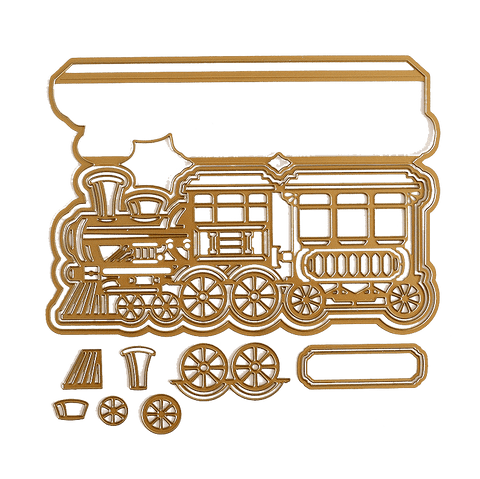 Anna Griffin Antique Train Slimline Easel Card Dies