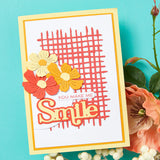Spellbinders - Woven Lattice Texture Etched Dies from the Spotlight Frames and Florals Collection by Lisa Horton