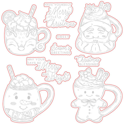 Honey Bee Sweet Season Mugs - Honey Cuts - Coordinating Dies