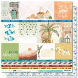 Les Ateliers de KarineTerre & Jasmin Pack 6 papiers imprimés + 1 calque