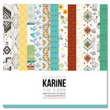 Les Ateliers de KarineTerre & Jasmin Pack 6 papiers imprimés + 1 calque