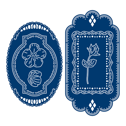 Tattered Lace Charisma Spring Meadow Tags Die Set