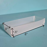 The Organized Option Basic Box "H" - 3.0" W x 8.0" L x 1.5" H - Set of 5