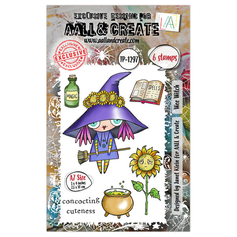 AALL and Create - A7 Stamp Set - Wee Witch #1297