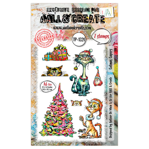 AALL and Create - A6 Stamp Set - Catmas Capers #1321