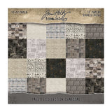 Tim Holtz idea-ology Charcoal 12 x 12 Palette Paper Collection