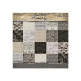 Tim Holtz idea-ology Charcoal 8 x 8 Palette Paper Collection
