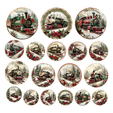 Simply Stated Victorian Christmas Trains Ephemera