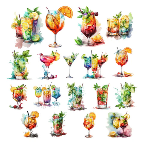 Simply Stated- Tropical Drinks Ephemera Pack