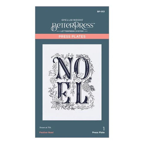 Spellbinders Festive Noel Press Plate from the BetterPress Christmas Collection