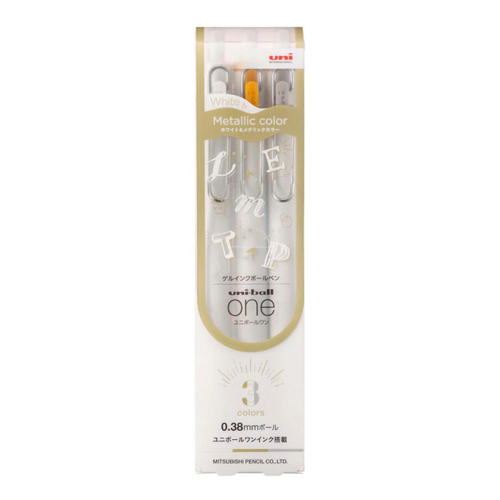 Uni-ball One Gel Pen Set, 0.38mm (3pk) – Scrap en masse
