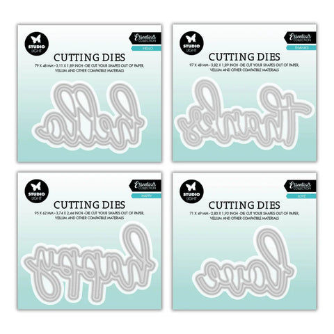 Studio Light Sentiment Die 4 Piece Bundle